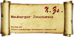 Neuberger Zsuzsanna névjegykártya